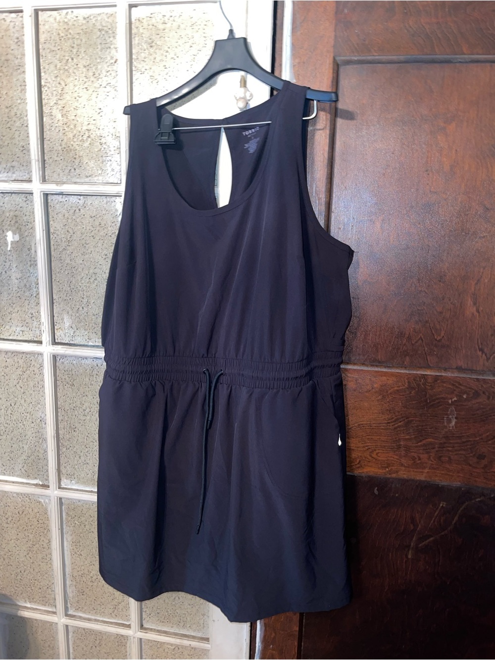 torrid Black Sleeveless Drawstring Waist Workout Romper - Sz 3